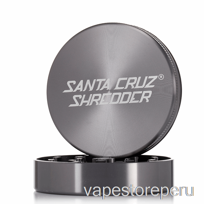 Trituradora Vape Smoke Santa Cruz 2,75 Pulgadas Molinillo Grande De 2 Piezas Gris (70 Mm)